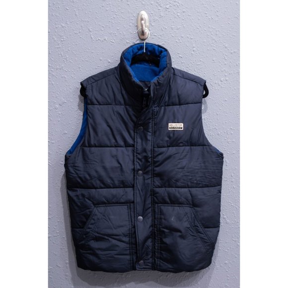 Hollister Navy Puffer Vest, Size Medium - Picture 1 of 2